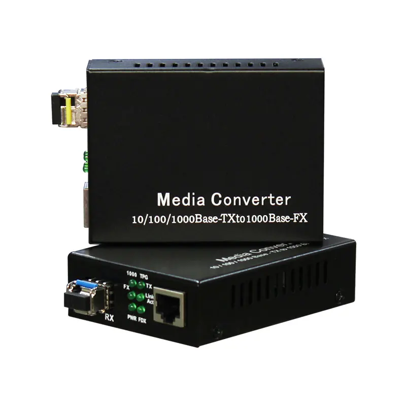 Mini Fiber Optic Transceiver Rj45 Lan Port Multi Mode Single Mode Optional Media Optical Converter LED Stage Rental Event