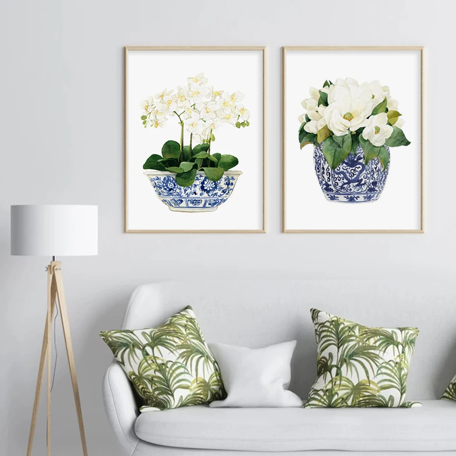 

Elegant Flower Ceramic Canvas Painting Wall Art Muslim Pictures Poster Print Living Room Home Decor