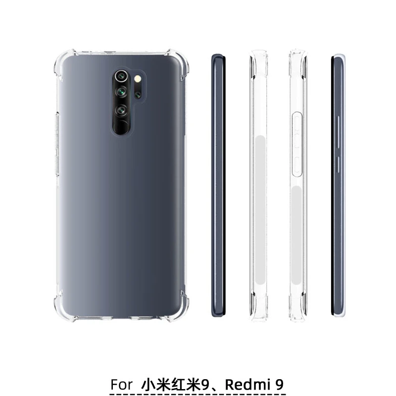 USTIYA Case For Redmi 9 Shockproof Funda Transparent TPU Coque Ultra Slim Clear Soft Phone cover Xiaomi case |