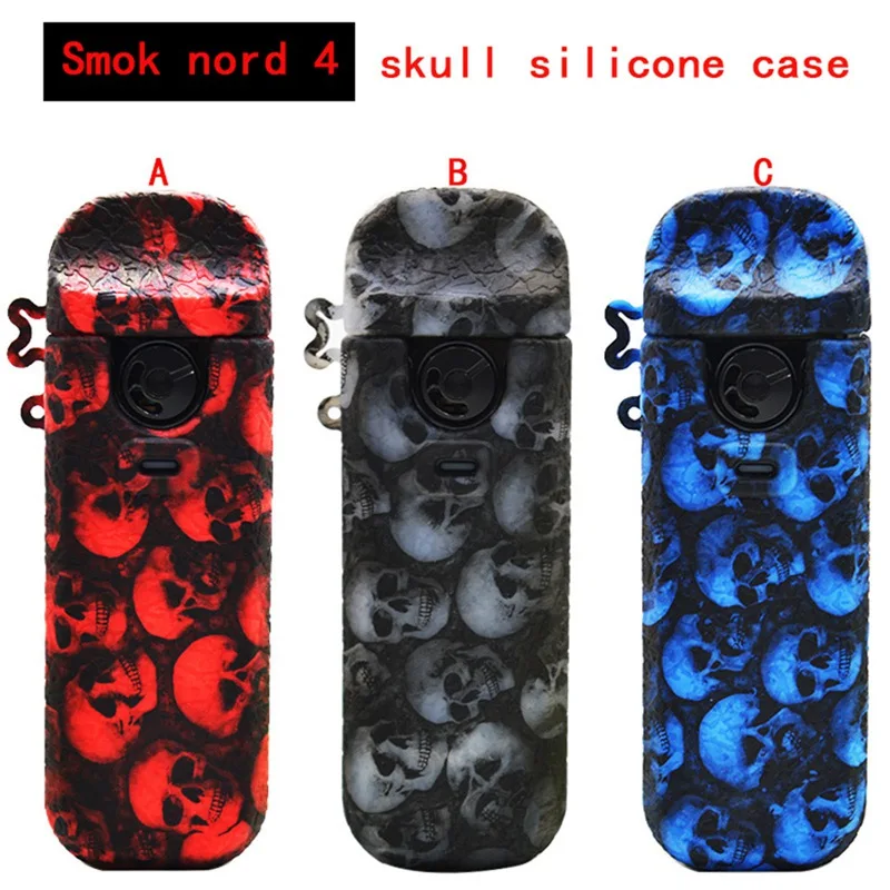 

Silicone Skull Case Protective Cover Shield Wrap Sleeve Skin With Free Lanyard For Smok Nord 4 A
