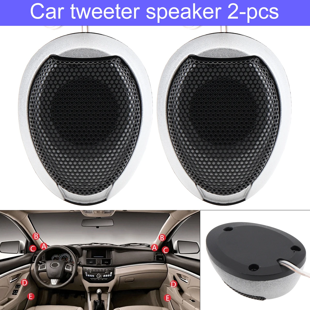 

2Pcs/Lot Universal Car Tweeter Speakers 1000W High Efficiency Mini Dome Tweeter Speakers for Car Vehicle Auto Audio System