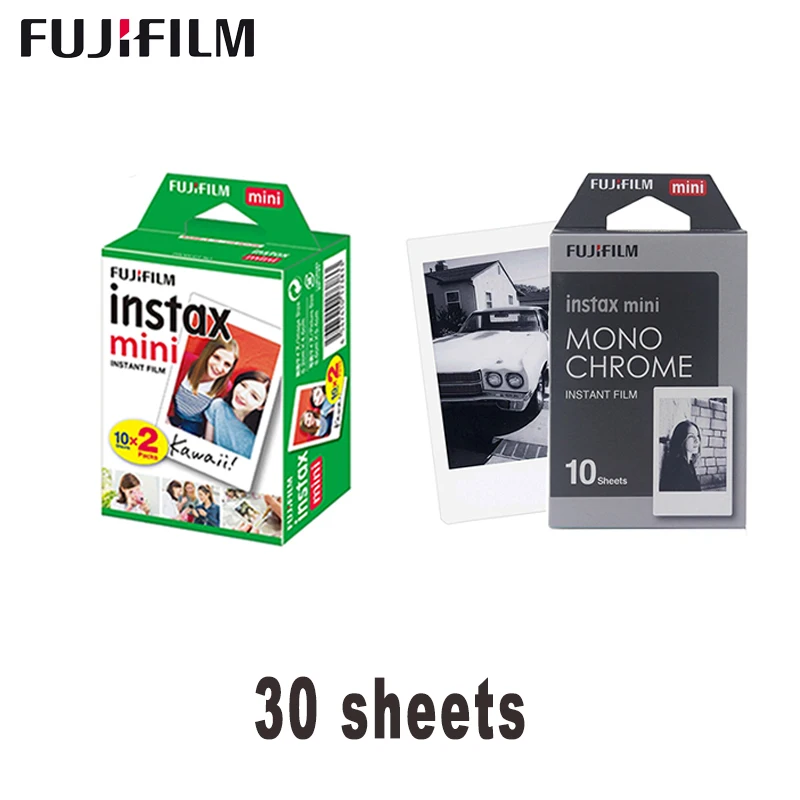 

Fujifilm Instax Mini 11 8 9 Film mono chrome/white Fuji Instant Photo Paper 30 Sheets For 70 7s 50s 50i 90 25 Share SP-1 2Camera