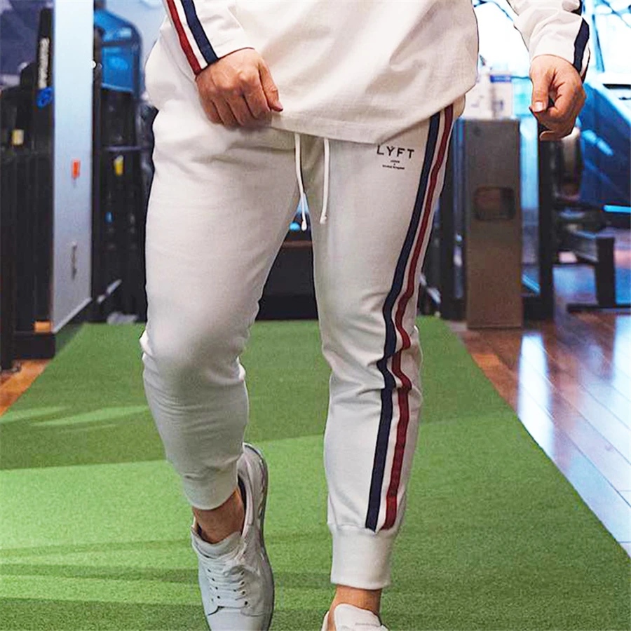 

Брюки мужские для фитнеса и бега, тренировочные хлопковые дышащие облегающие повседневные здоровые штаны