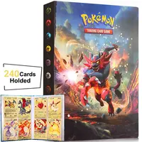 Pokemon Album Book Binder Game Trainer Card Livre Pokémon Map Loaded List Cards Holder Collector's Folder Kids Toy Gift Holds Up