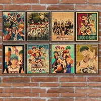 kurokos basketball poster retro kraft paper poster bar cafe bedroom living room decoration painting wall sticker
