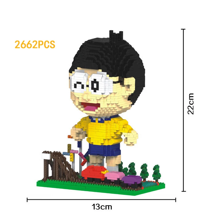 Японские Классические Мультяшные фигурки нанокирпичи Doraemon сцен микро алмазные