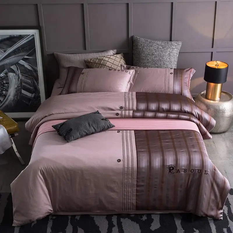 Комплект постельного белья из хлопка и сатина комплект с простыней