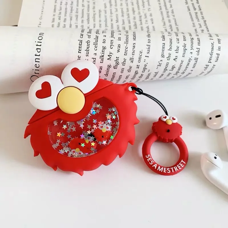 Черный Милый зыбучий песок пузырьковый чай для Airpods чехол мягкий силиконовый беспроводной Bluetooth наушники Защитная крышка с палец кольцо ремень - Цвет: Черный