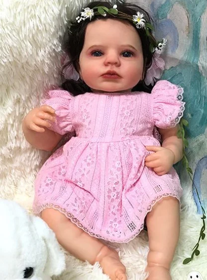 

22 Inch Realistic Newborn Fabric Body Bebe Reborn Unpainted Doll Parts DIY Blank Unfinished Doll Kit