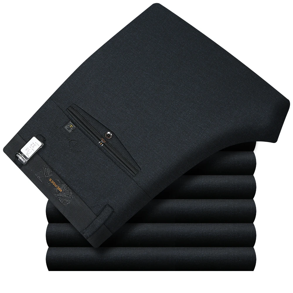 dark gray 198 ICPANS, мужской костюм, брюки, Осенние, мужские, платье, брюки, прямые, бизнес, офис, мужские, Формальные Брюки, большой размер, классические брюки для мужчин - Цвет: dark gray 198