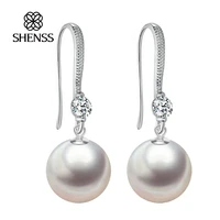 elegant quality shell pearl earring 925 sterling silver ear hook classic temperament wedding jewelry