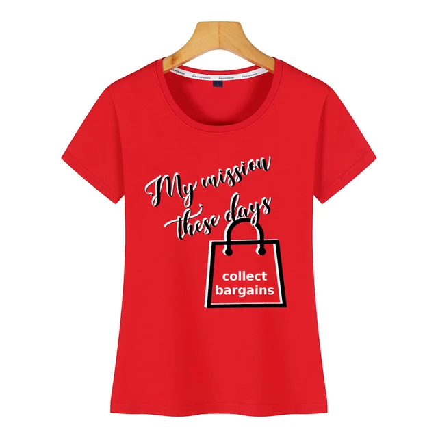 Tops T Shirt Women funny blackfriday quote shopping team Design Black Print Female Tshirt 4