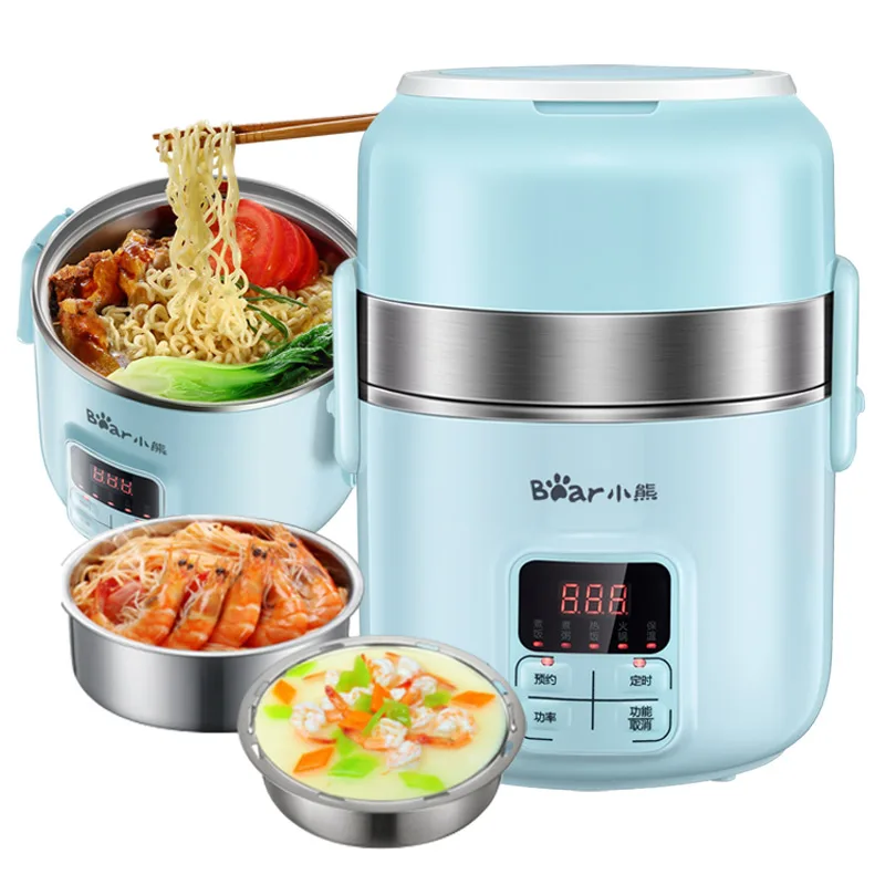 Рисоварка с маленьким медведем умная кухонная плита таймером емкость 600 Вт 2 л для