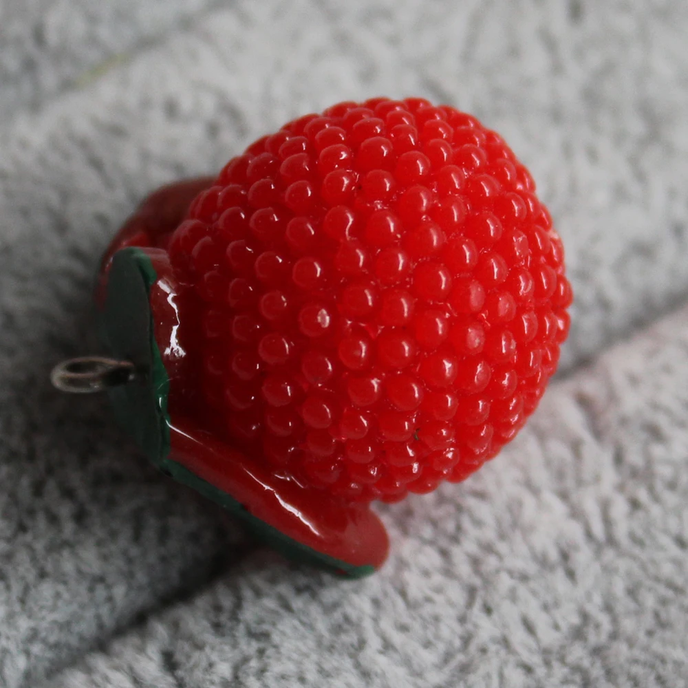 

Лидер продаж, 3D Кабошон из красной малиновой смолы с имитацией фруктов для рукоделия