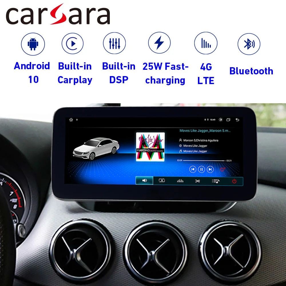 Мультимедийный сенсорный экран Android 10 4 + 64 ГБ для Benz B Class W246 carplay с радио GPS