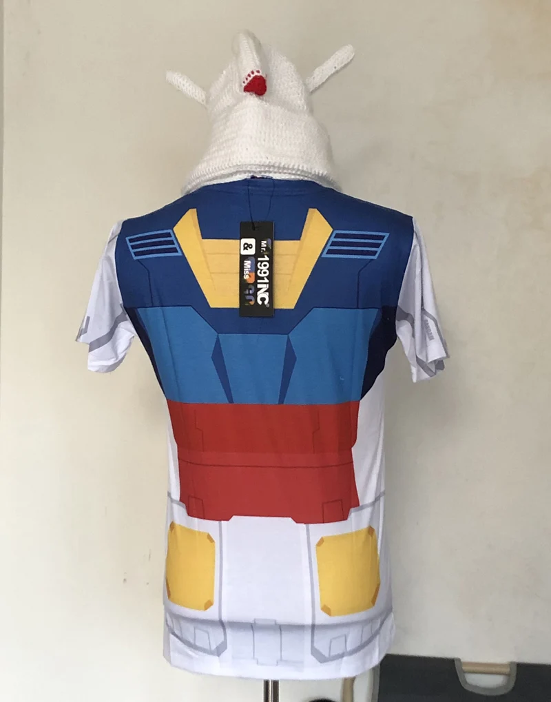 3D печать мобильный костюм аниме герой Косплей Толстовка Топ Гандам футболка