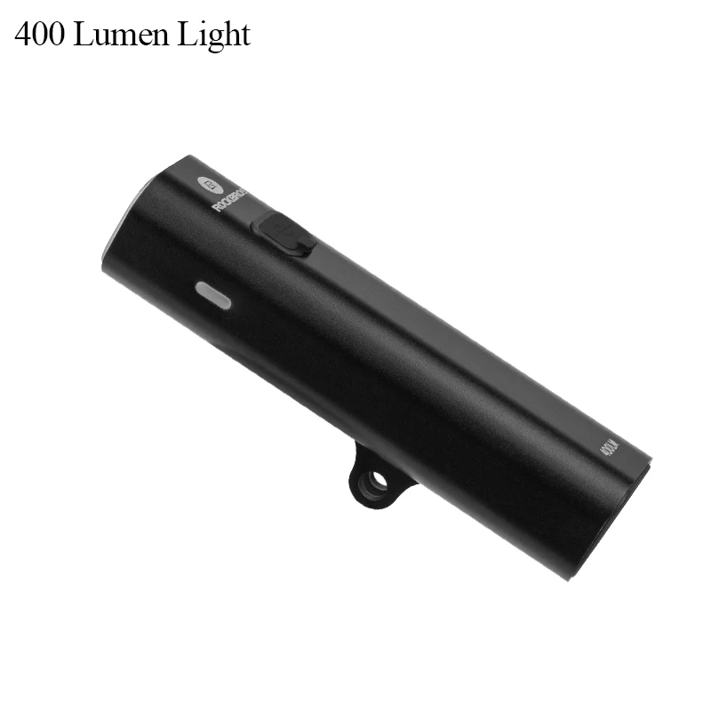 only headlight ROCKBROS 400LM велосипедный светильник велосипедный головной светильник с держателем IPX4 USB Перезаряжаемый велосипедный флэш-светильник комбинированный передний держатель - Цвет: only headlight