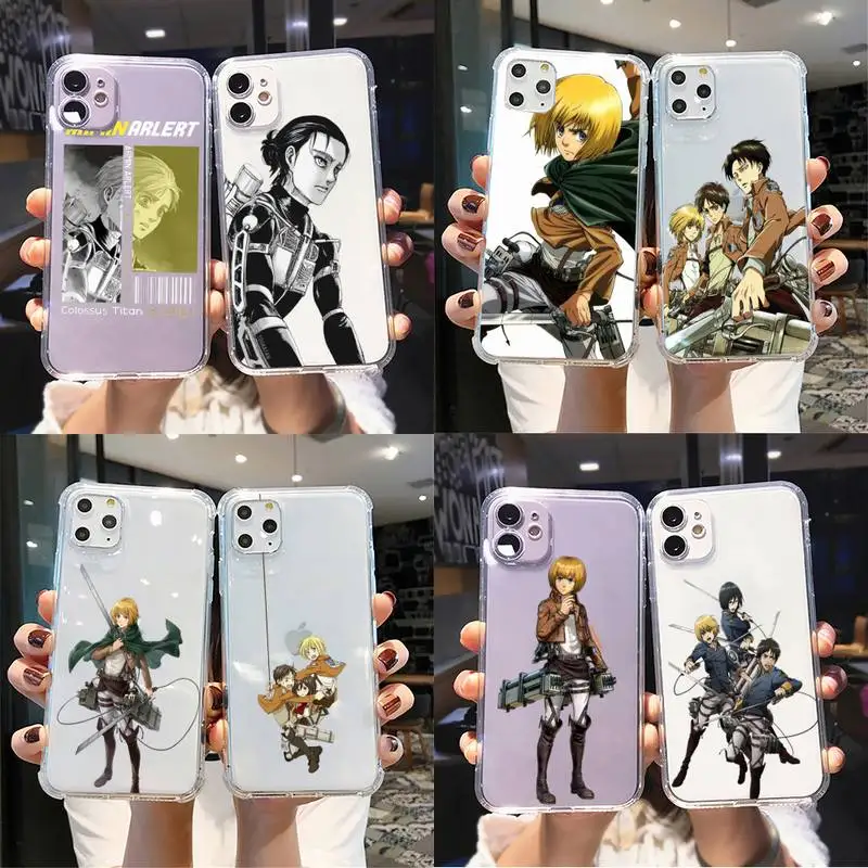 

Armin Arlert Attack on Titan Phone Case For iPhone X XS MAX 6 6s 7 7plus 8 8Plus 5 5S SE 2020 XR 11 11pro max Clear funda Cover