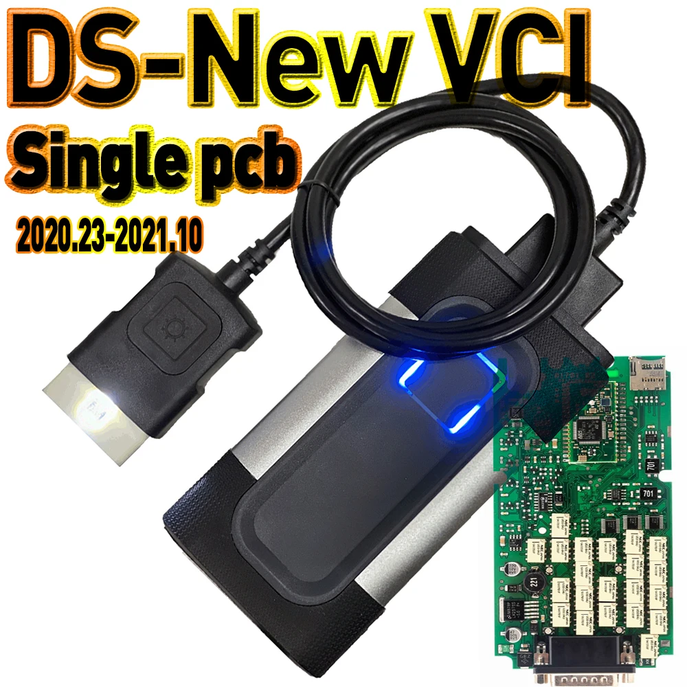 Cars Trucks A+ Quality Single Board DS150e New VCI 2020.23 Update To 2021.10 Request Use OBD2 Pro Online Diagnostic Device TCSDP |