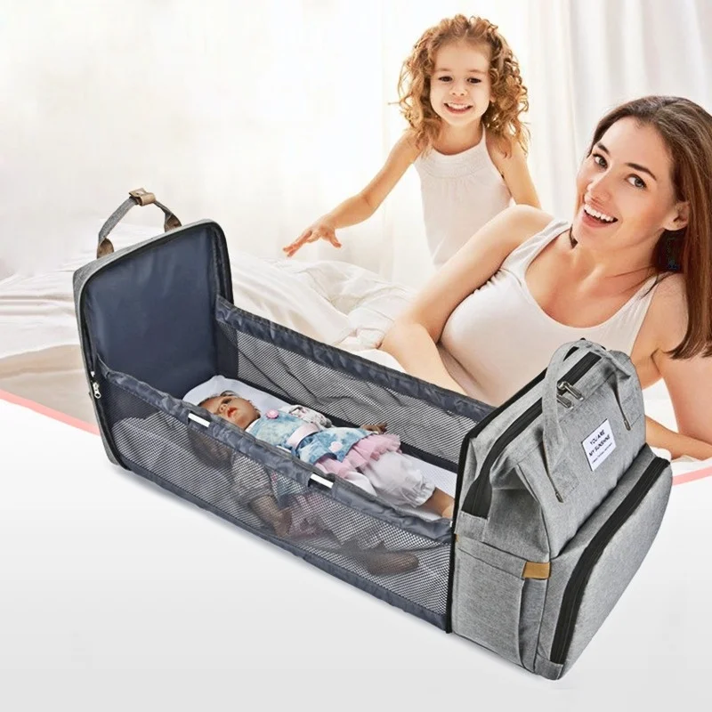 

Upgraded Simple Mummy Bag Portable Folding Backpack Multifunctional Large Capacity Crib Maternal and Child Mummy Bag
