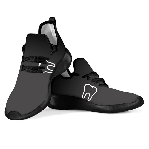 HMF1548Z60 FORUDESIGNS Flat Knitting Shoes Woman Dentist Sketch Print Female Lace Up Sneaker Sketchers for Women Ladies Mesh Light Loafers - Цвет: HMF1548Z60