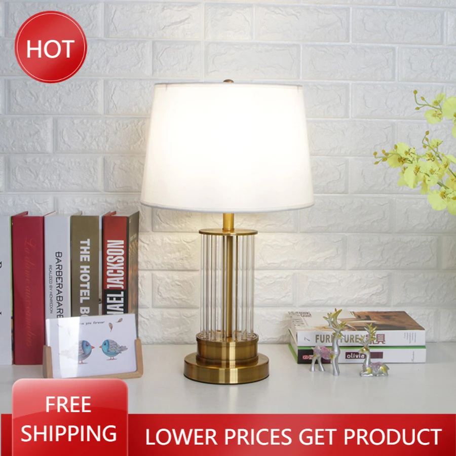 

Luxury Crystal Desk Lamp Design Creative Elegant European Desk Lamp Living Room Bedside Golden Luminaria Mesa Indoor Lighting