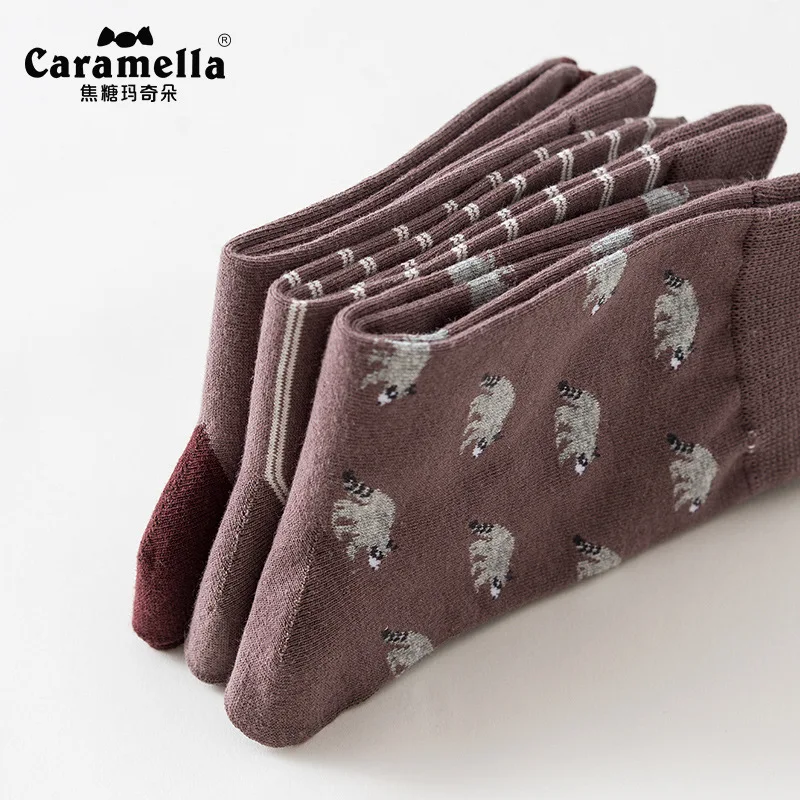 Caramella мужские хлопковые носки с вышивкой 3 пары/Лот|Мужские носки| |