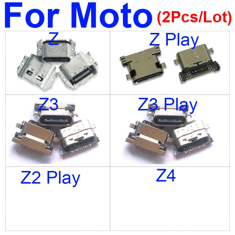 

2 шт., USB-разъём для зарядки Motorola Moto Z/Z Play/Z3 Play/Z4 XT1650-05 XT1635