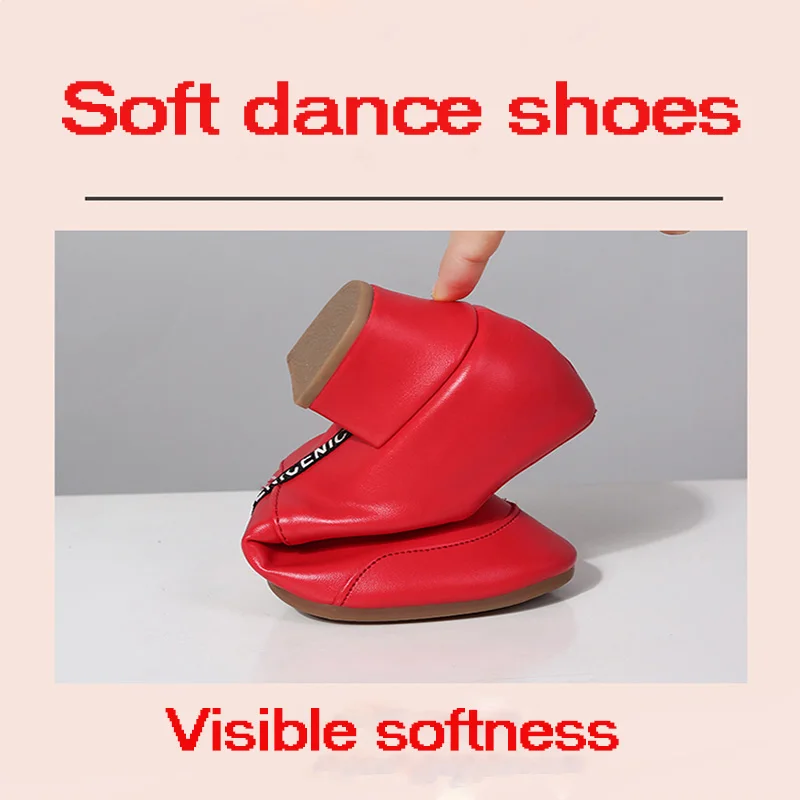 New Professional Strip women Latin Dance Shoes jazz Ballroom Tango Modern Soft bottom red Dance shoes Square Low Heels EU34-42