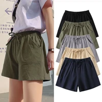 casual summer short women slim shorts for girls fashion ladies cotton shorts for femme drawstring elastic khaki short pants