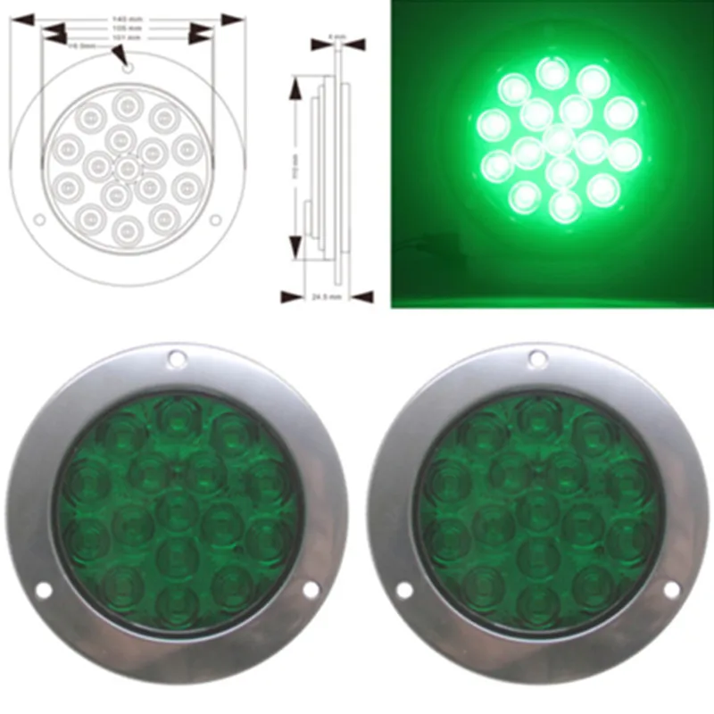 Светодиодные задние фары светодиодные для грузовиков 2 шт. 24 В 16