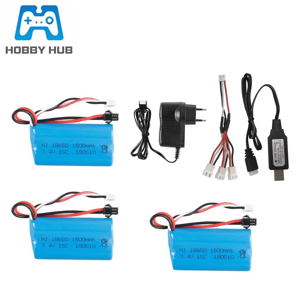 Литий полимерный аккумулятор и зарядное устройство 7 4 В 1500 мАч для игрушек на