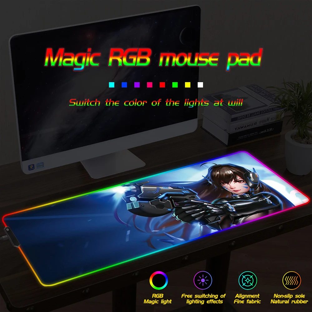 FFFAS один кусок коврик для мыши LED7 цветной яркое управление освещением удобный RGB