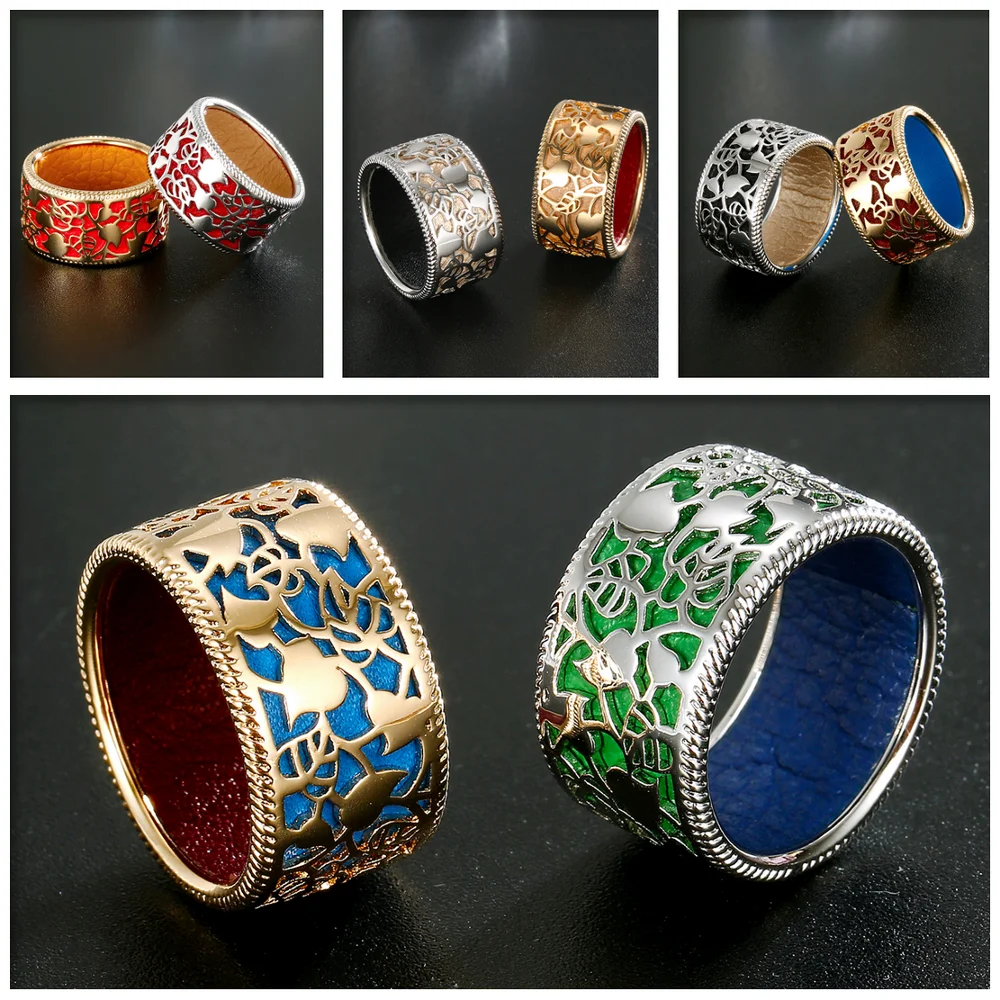 Женское кольцо ИЗ реверсивной кожи в римском стиле|Обручальные кольца| |