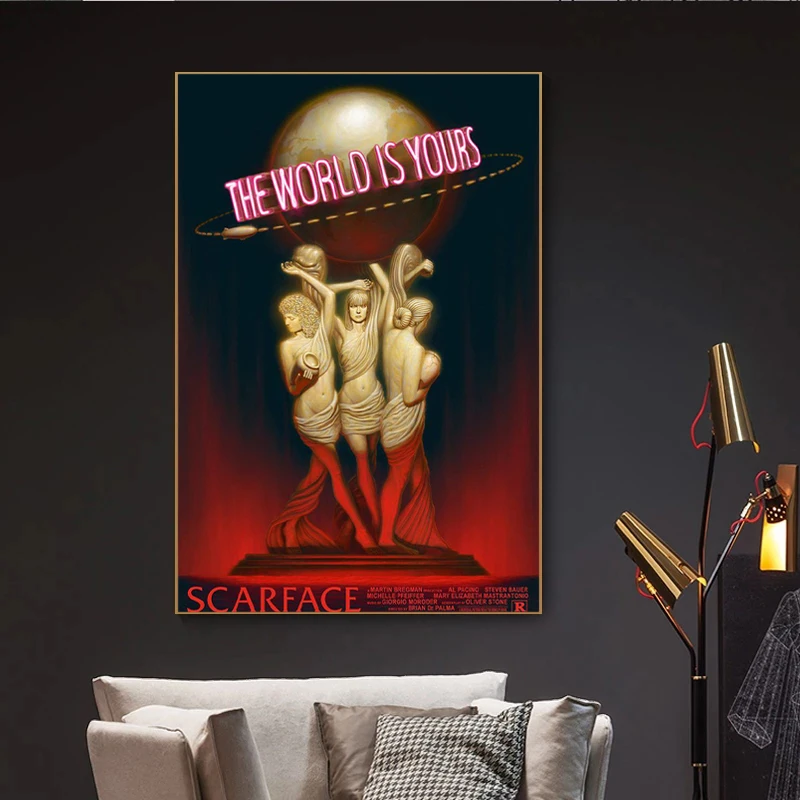 Картина на холсте с рисунком в стиле ретро | Дом и сад