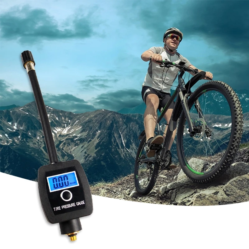

2021 New Accurate Electronic Tire Pressure Gauge Personal Portable Digital Display Bicycle Parts for Car Truck Motorcycle