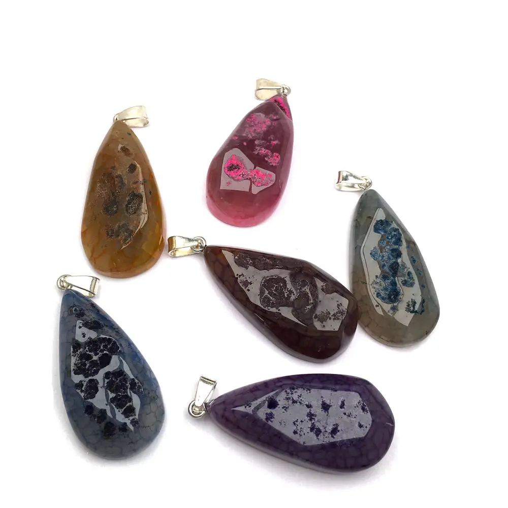 Натуральный камень Агаты подвеска в виде капли воды форма изысканные Подвески