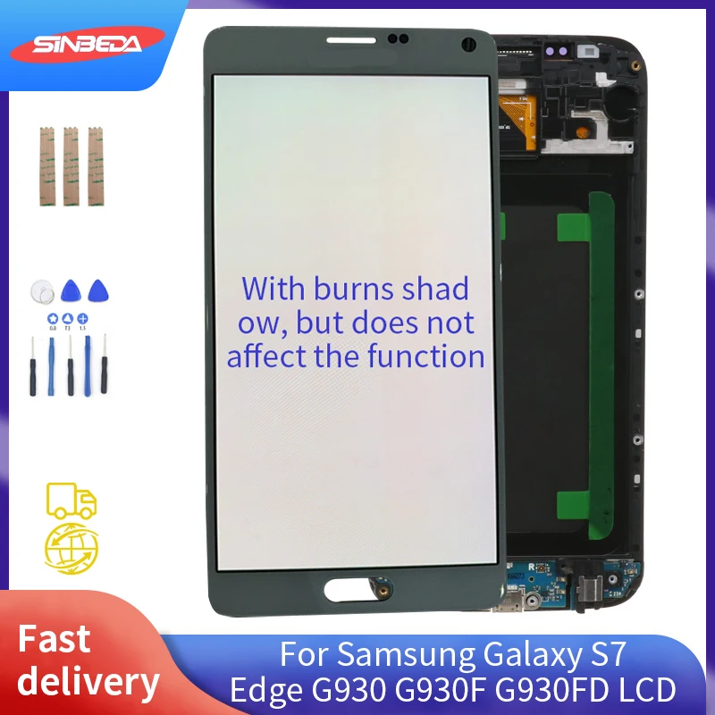 

ЖК-дисплей Super AMOLED с сенсорным экраном и дигитайзером для Samsung Galaxy S6 G920 SM-G920F G920F, запасные части с большой тенью