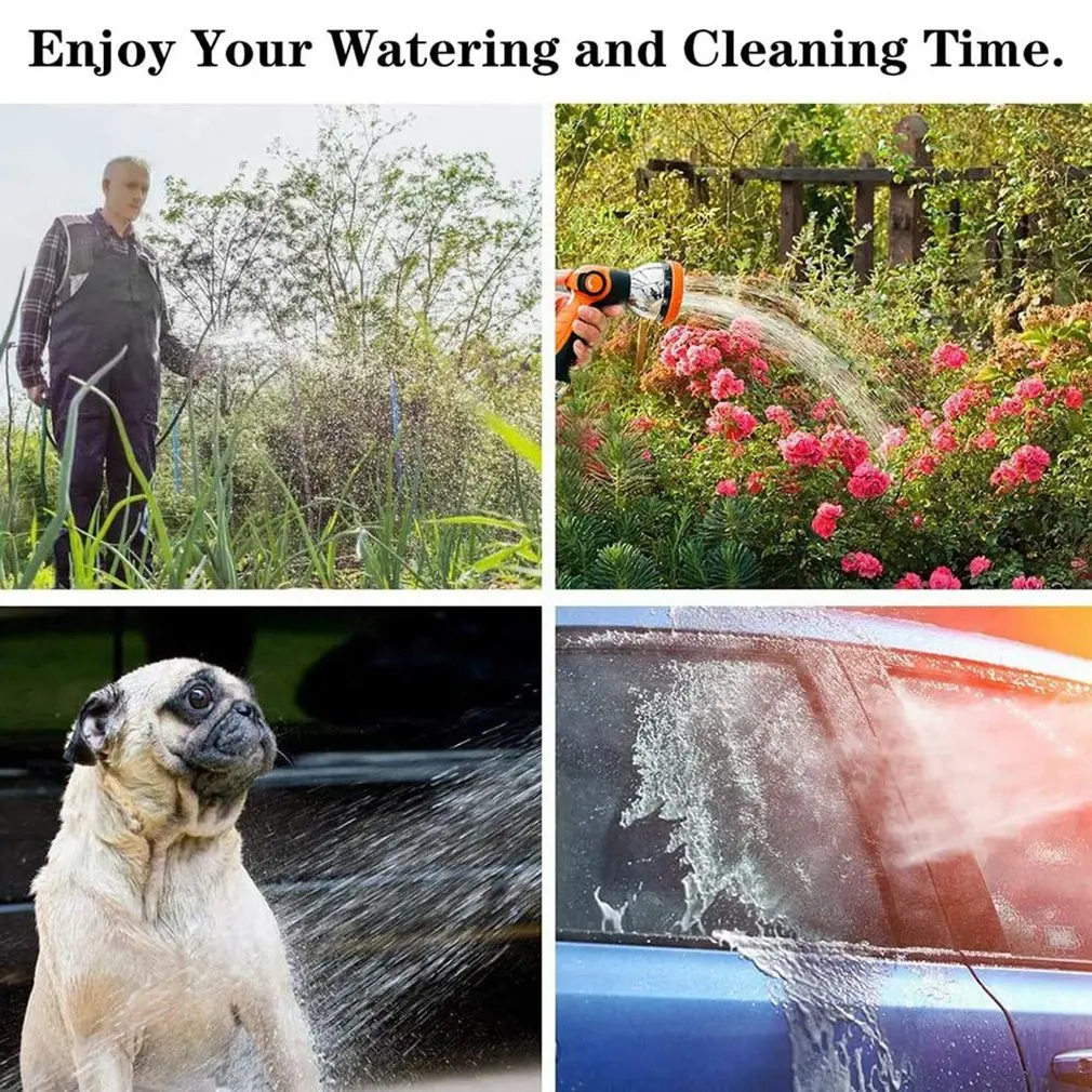 

Garden Hose Nozzle Spray Nozzle Metal Duty Watering 10 Patterns Thumb Control On Off Valve High Pressure Nozzle Sprayer