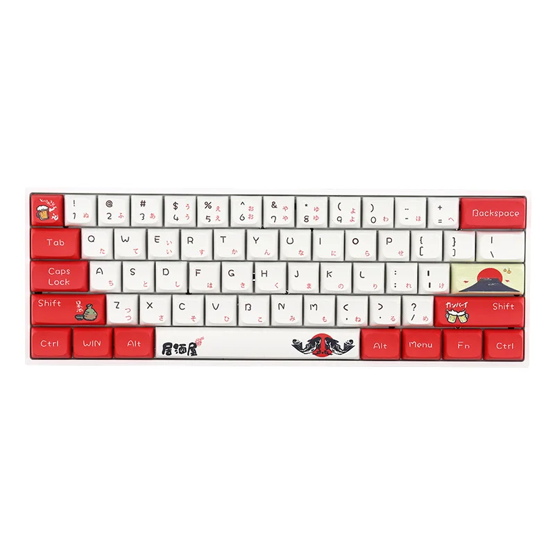 

Izakaya Keycaps Japanese PBT Mechanical Keyboard Keycap OEM/XDA Profile Dye-Sublimation 108 Key Compatible MX Switches