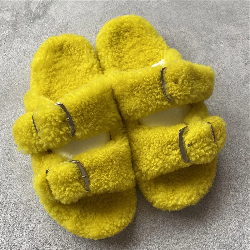 

Woolen Slippers Women Wear Fashion Shoes New Home Flat Wool Cotton Slippers High End Fashion In Front Of The Trend