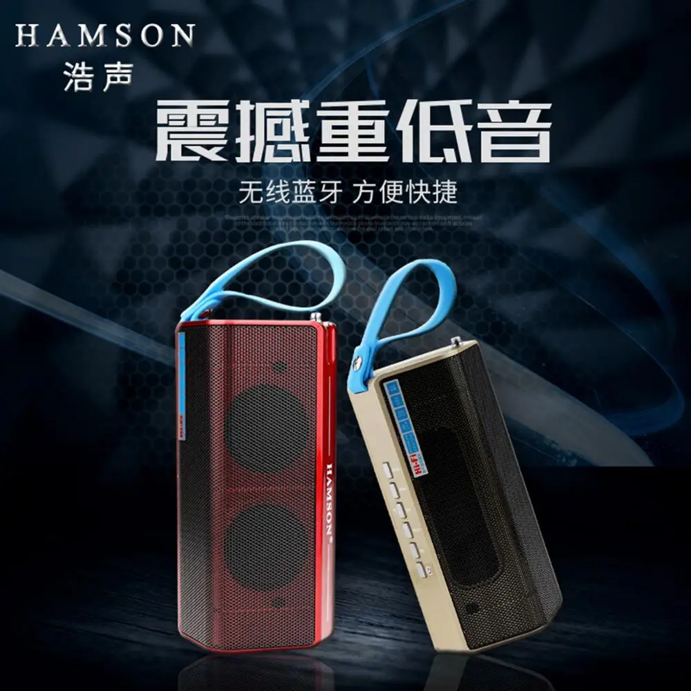 Портативный FM радиоприемник HiFi Bluetooth динамик Поддержка TF/USB воспроизведение