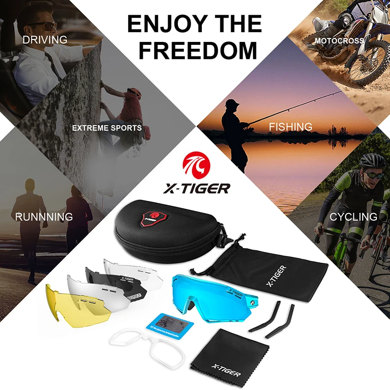 

X-TIGER Photochromic Cycling Glasses Bicycle Bike Sports Men's Sunglasses MTB Oculos Ciclismo Cycling Eyewear Protection Glasses