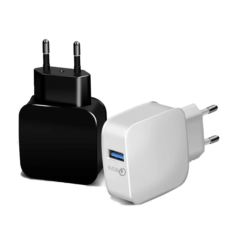 

100PCS/lot QC 3.0 USB Quick Charge 3.0 Phone Charger for iPhone EU US UK Plug 12V Adapter Fast Charger for Samsung Xiaomi