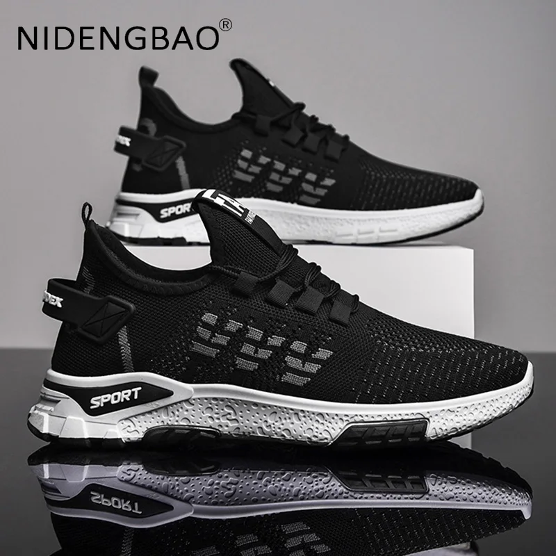Student Men Running Shoes Summer Mesh Male Sneakers Breathable Lightweight Running Jogging Travel Sports Shoes Zapatillas Tenis