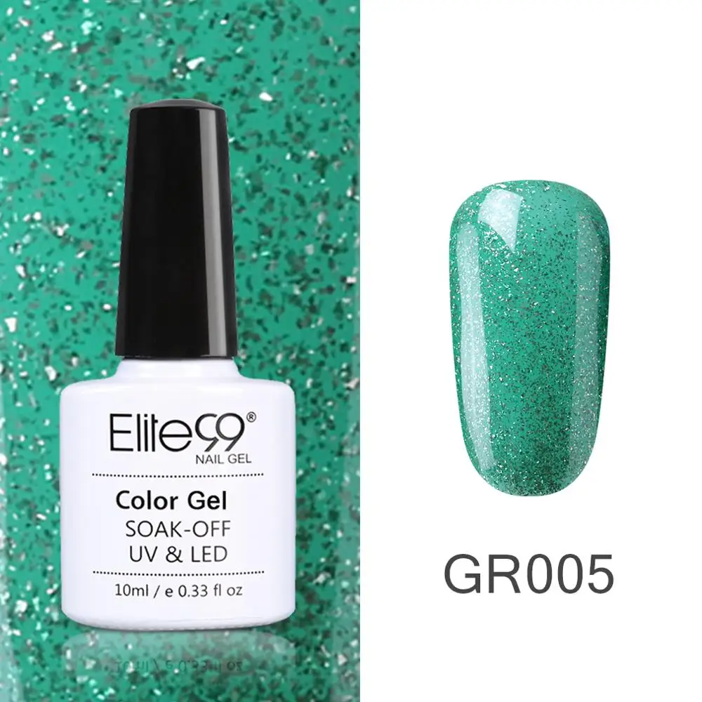 GR005 Elite99 Vernis Полупостоянный 10 мл Светодиодный УФ-гель замачиваемый пурпурный цвет светодиодный лак для ногтей нужна лампа отверждения Гель-лак - Цвет: GR005