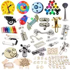 Детские аксессуары для занятой доски, игрушки Монтессори, игрушка с замком для познания, деревянная игрушка сделай сам, материал для игрушек, детали для сенсорной доски для малышей