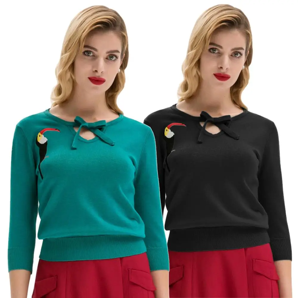 Женская рубашка с вышивкой Belle Poque Повседневная Свободная блузка длинным рукавом