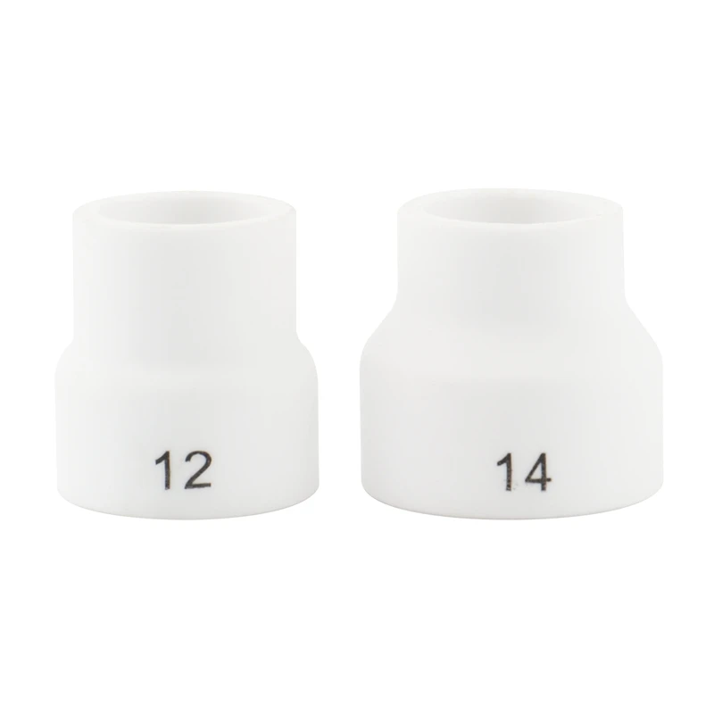 

2Pcs Ceramic Welding Cup Set 12 14 Welding Cups Set Manual Tool for WP‑17/18/26/9/20 Agon Arc Welding