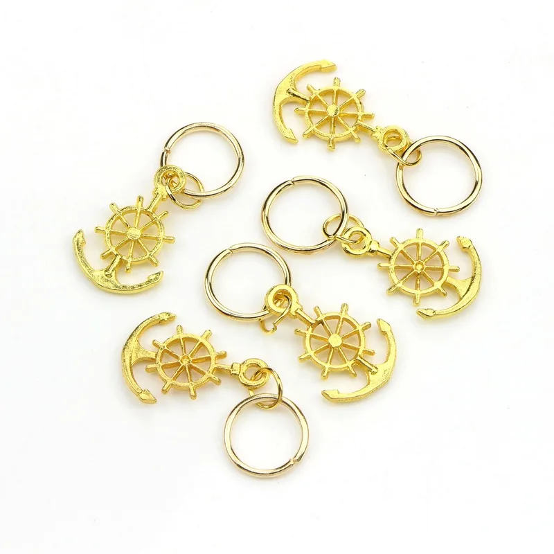 50 шт./компл. металлические африканские Кольца для волос бусины манжеты подвески